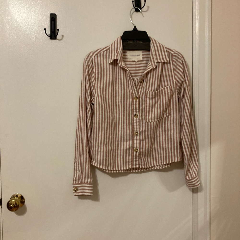 Women’s Aeropostale striped button down top